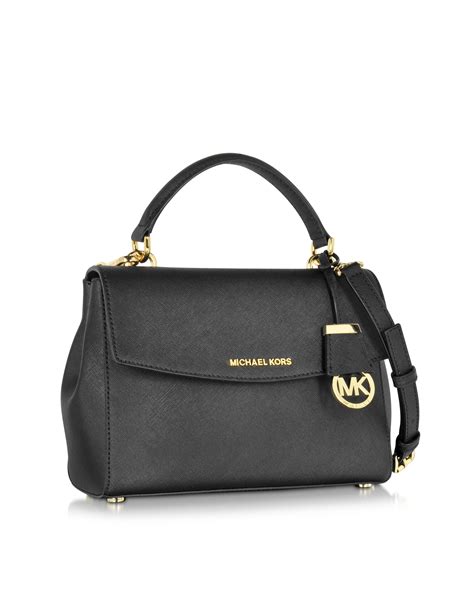 black michael kors satchel|michael kors small black satchel.